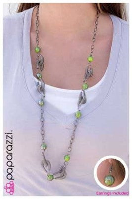 Spring in my Step - green - Paparazzi necklace