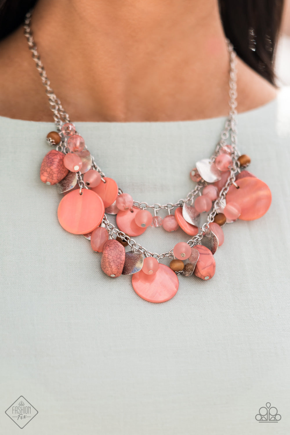 Spring Goddess - orange - Paparazzi necklace