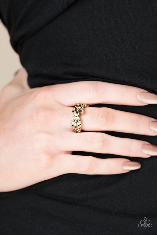 Spring Meadows-brass-Paparazzi ring