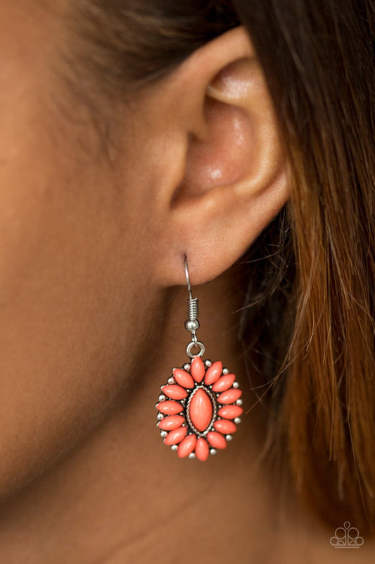 Spring Tea Parties - orange - Paparazzi earrings