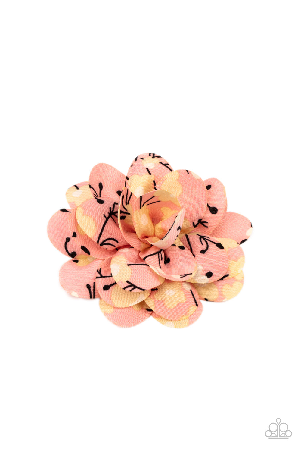 Springtime Eden - orange - Paparazzi hair clip