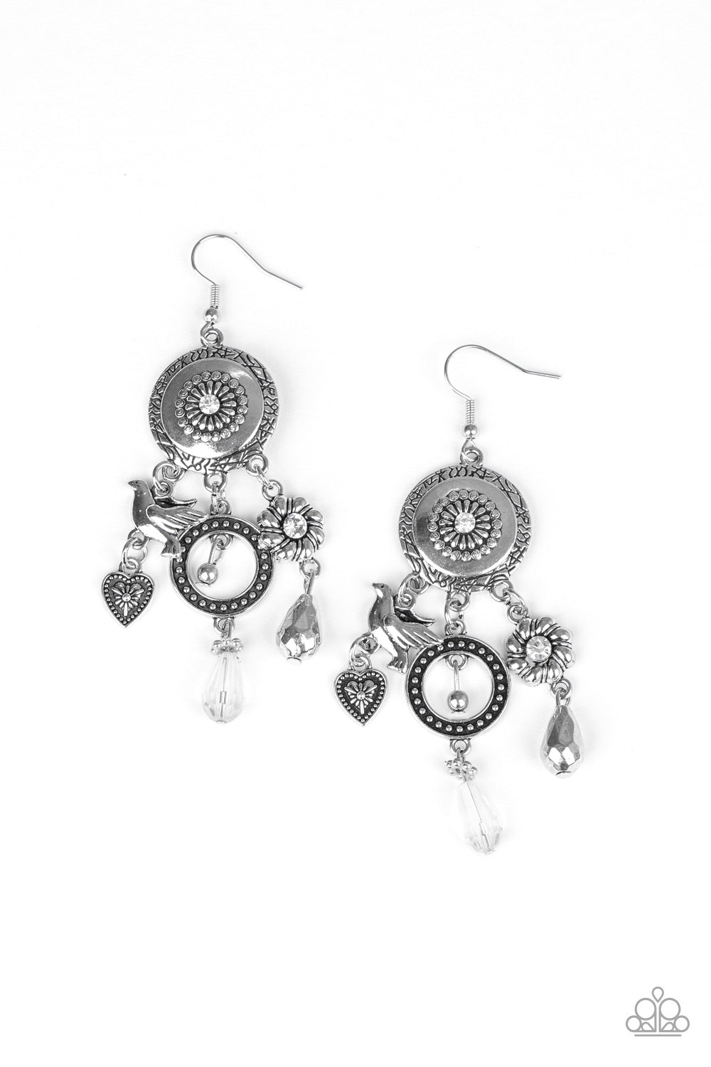 Springtime Essence - white - Paparazzi earrings