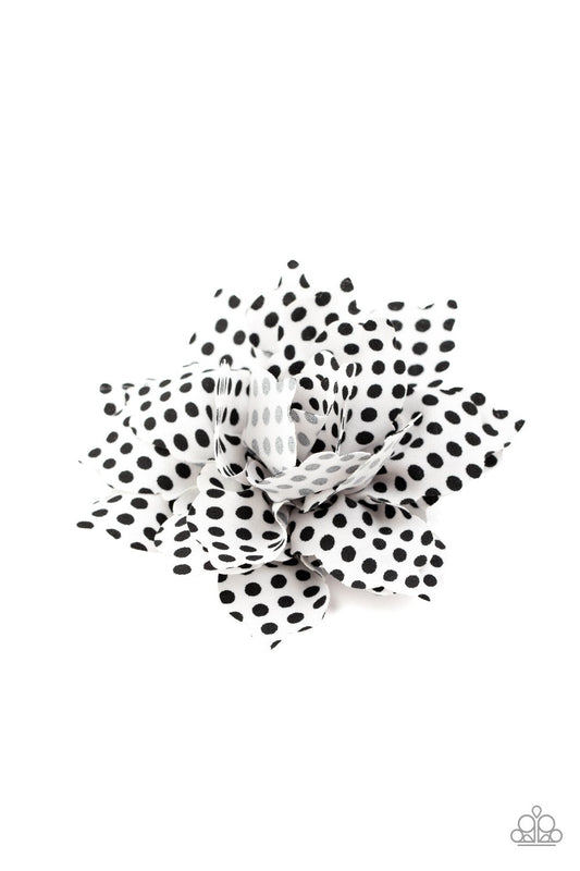 Springtime Social-white-Paparazzi hair clip