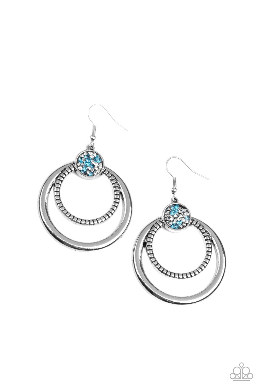 Spun Out Opulence - blue - Paparazzi earrings
