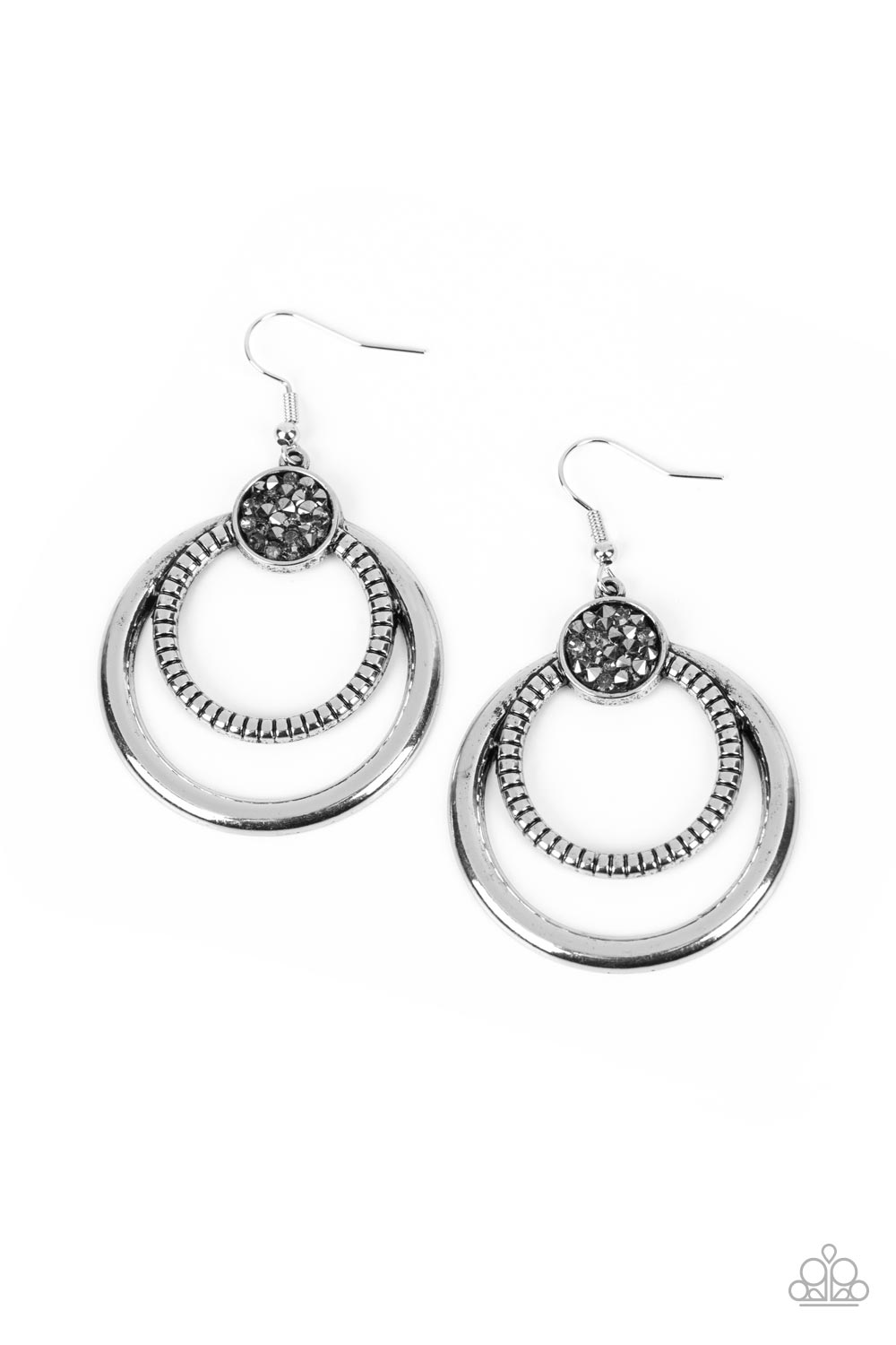 Spun Out Opulence - silver - Paparazzi earrings