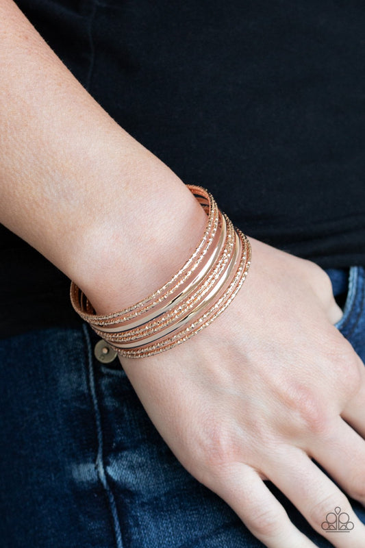 Stack Shack-rose gold-Paparazzi bracelet