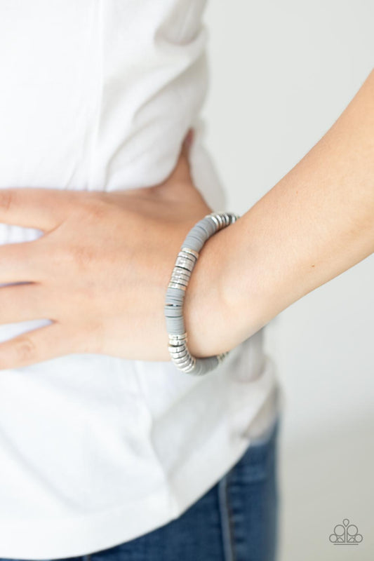 Stacked In Your Favor - silver - Paparazzi bracelet