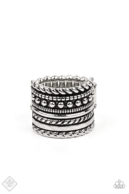 Stacked Odds - silver - Paparazzi ring