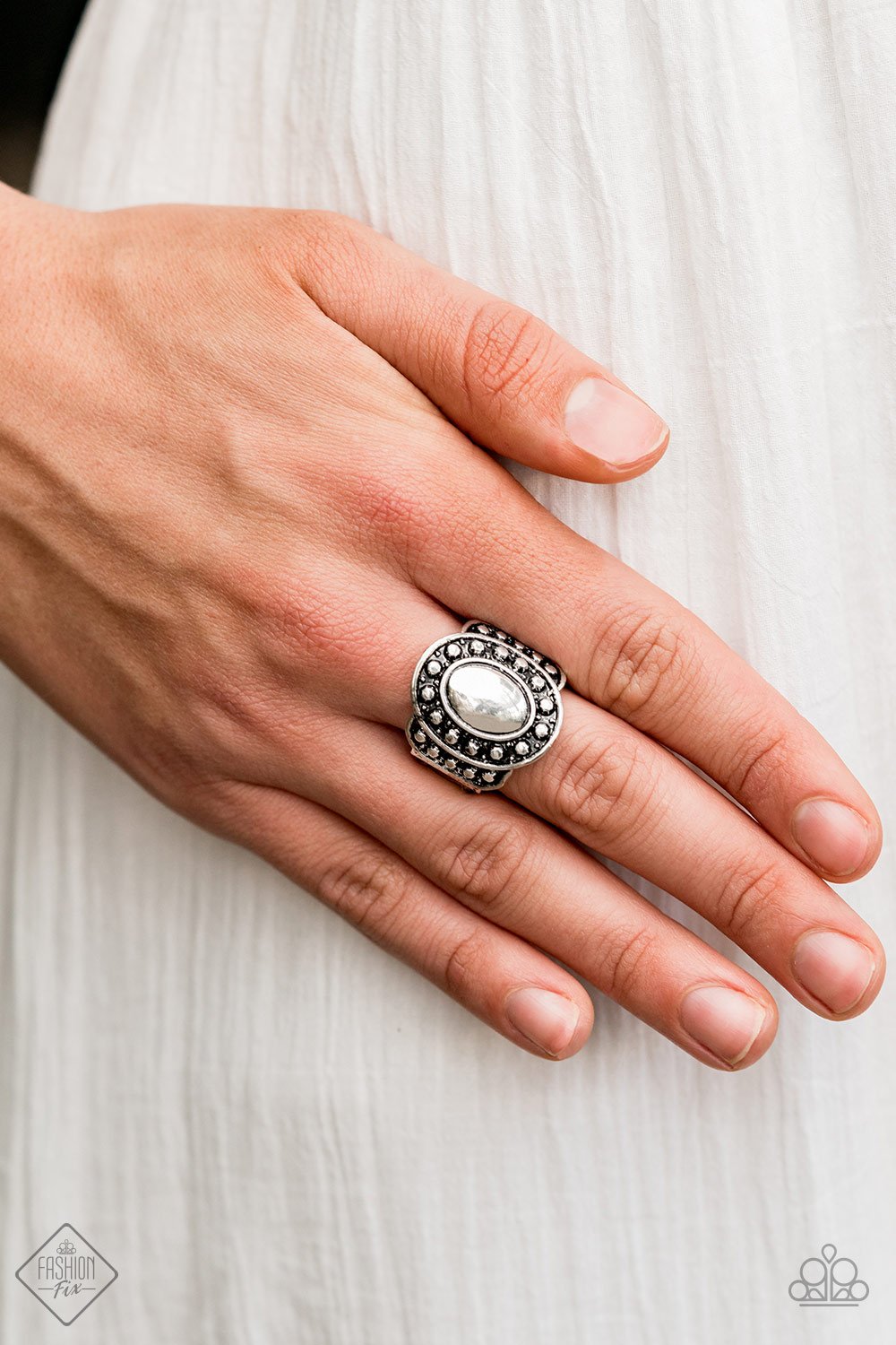 Stacked Stunner-silver-Paparazzi ring