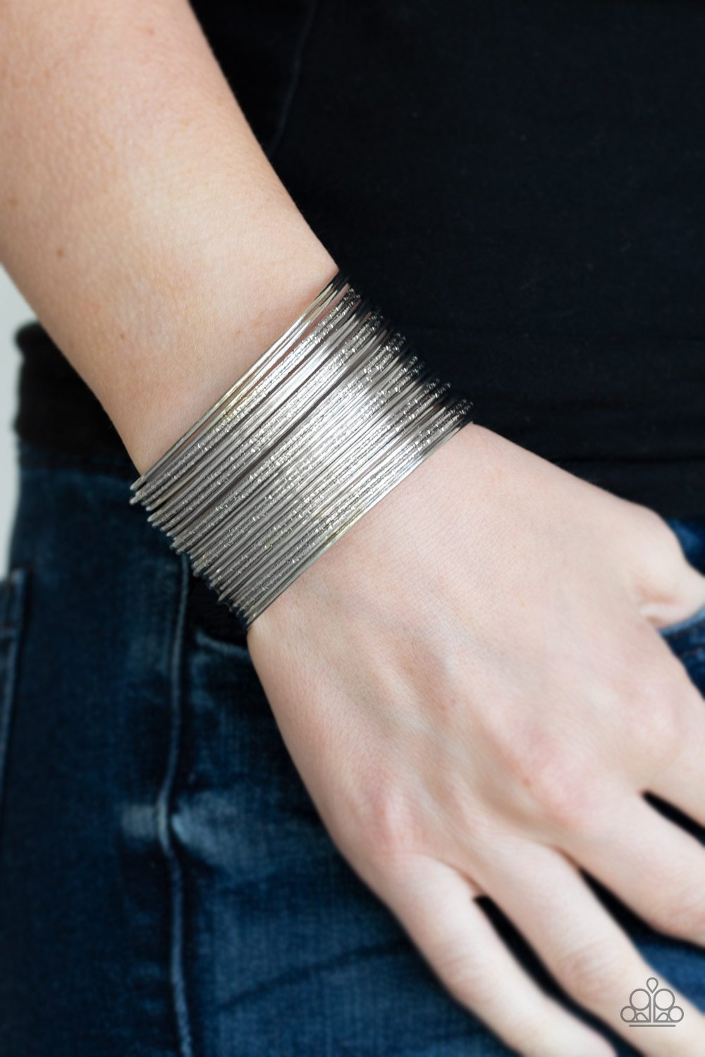 Stacked to the Max-silver-Paparazzi bracelet