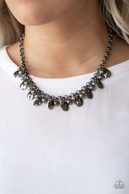 Stage Stunner-black-Paparazzi necklace