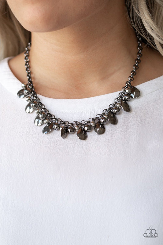 Stage Stunner-black-Paparazzi necklace