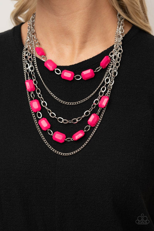 Standout Strands - pink - Paparazzi necklace