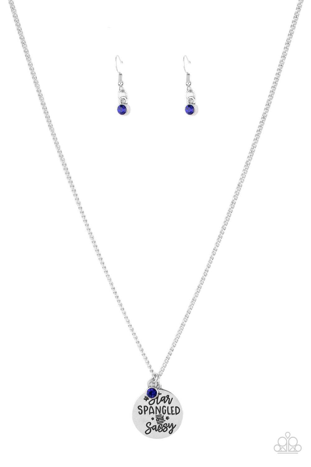 Star-Spangled Sass - blue - Paparazzi necklace