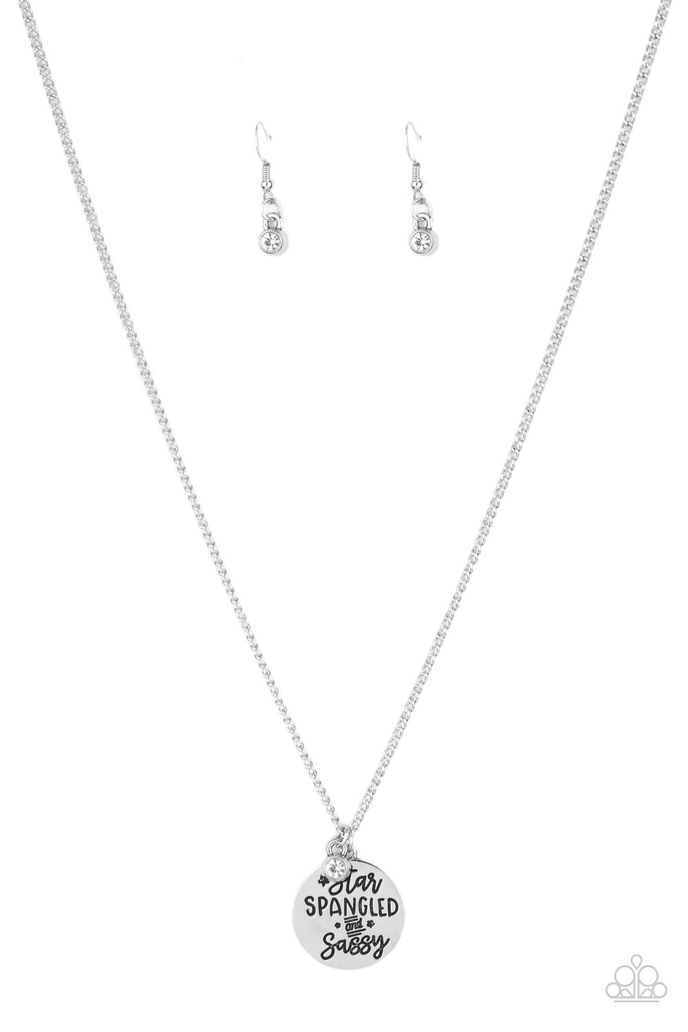 Star-Spangled Sass - white - Paparazzi necklace