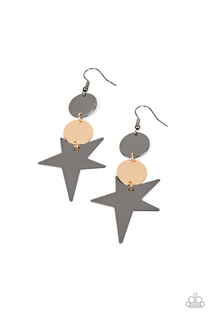 Star Bizarre - multi - Paparazzi earrings