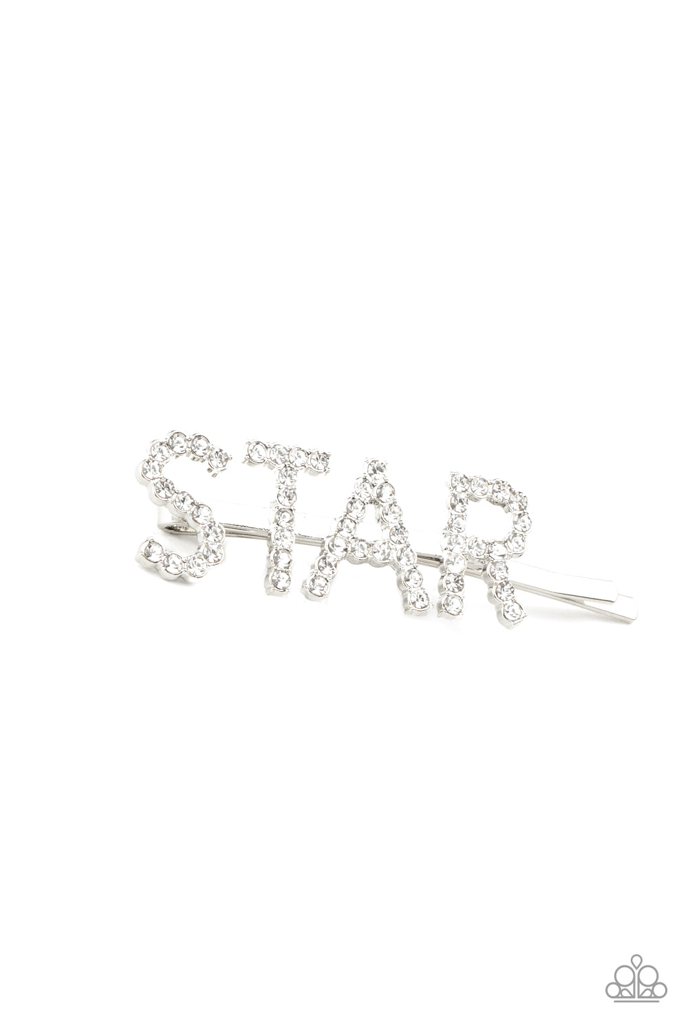 Star in Your Own Show - white - Paparazzi hair clip