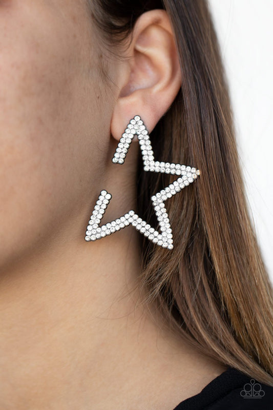 Star Player - black - Paparazzi earrings