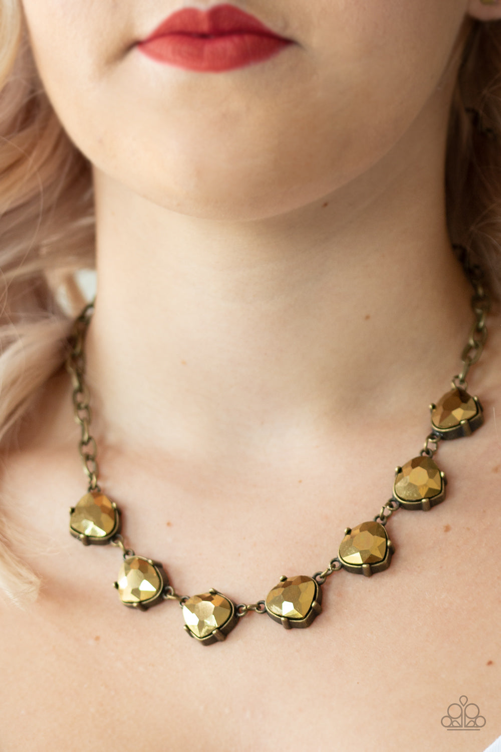 Star Quality Sparkle - brass - Paparazzi necklace