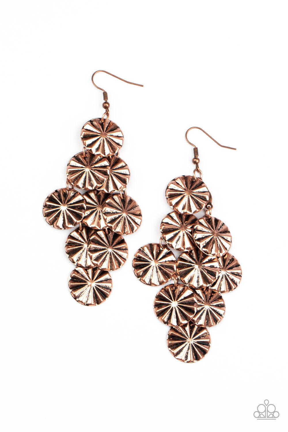 Star Spangled Shine - copper - Paparazzi earrings