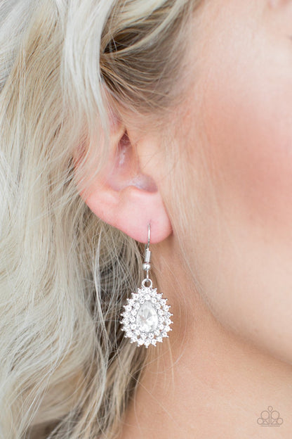 Star Crossed Starlet - white - Paparazzi earrings