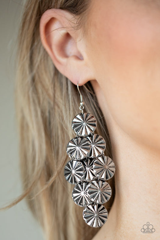 Star Spangled Shine-silver-Paparazzi earrings
