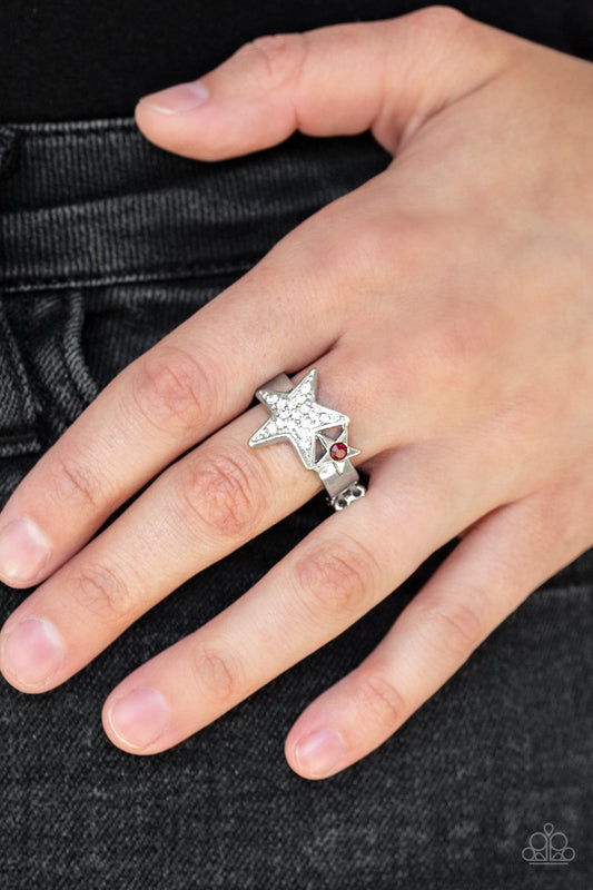 Star Spangled Starlet-red-Paparazzi ring