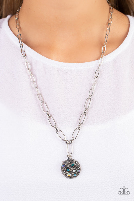 Stardust Saucer - blue - Paparazzi necklace
