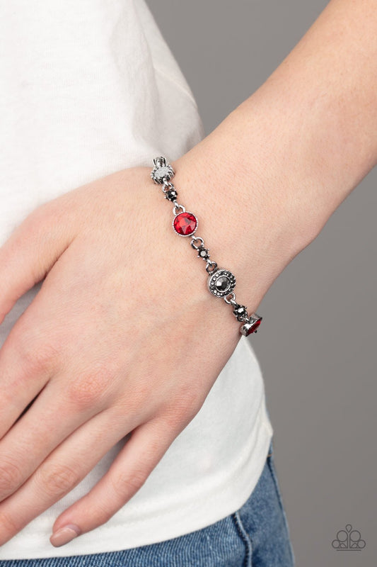 Stargazing Sparkle-red-Paparazzi bracelet