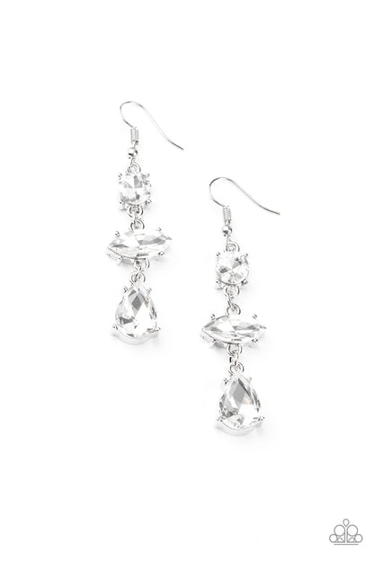 Starlet Twinkle - white - Paparazzi earrings