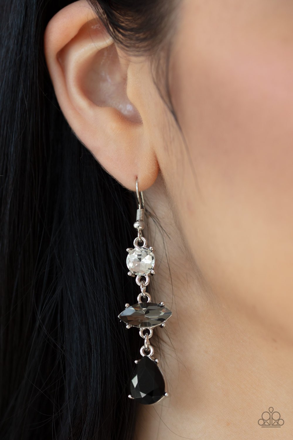 Starlet Twinkle-black-Paparazzi earrings