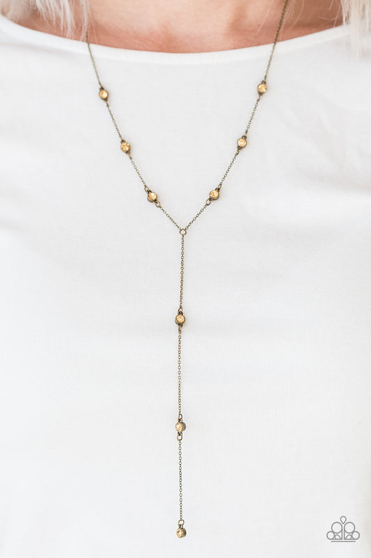 Starlight the Way - brass - Paparazzi necklace