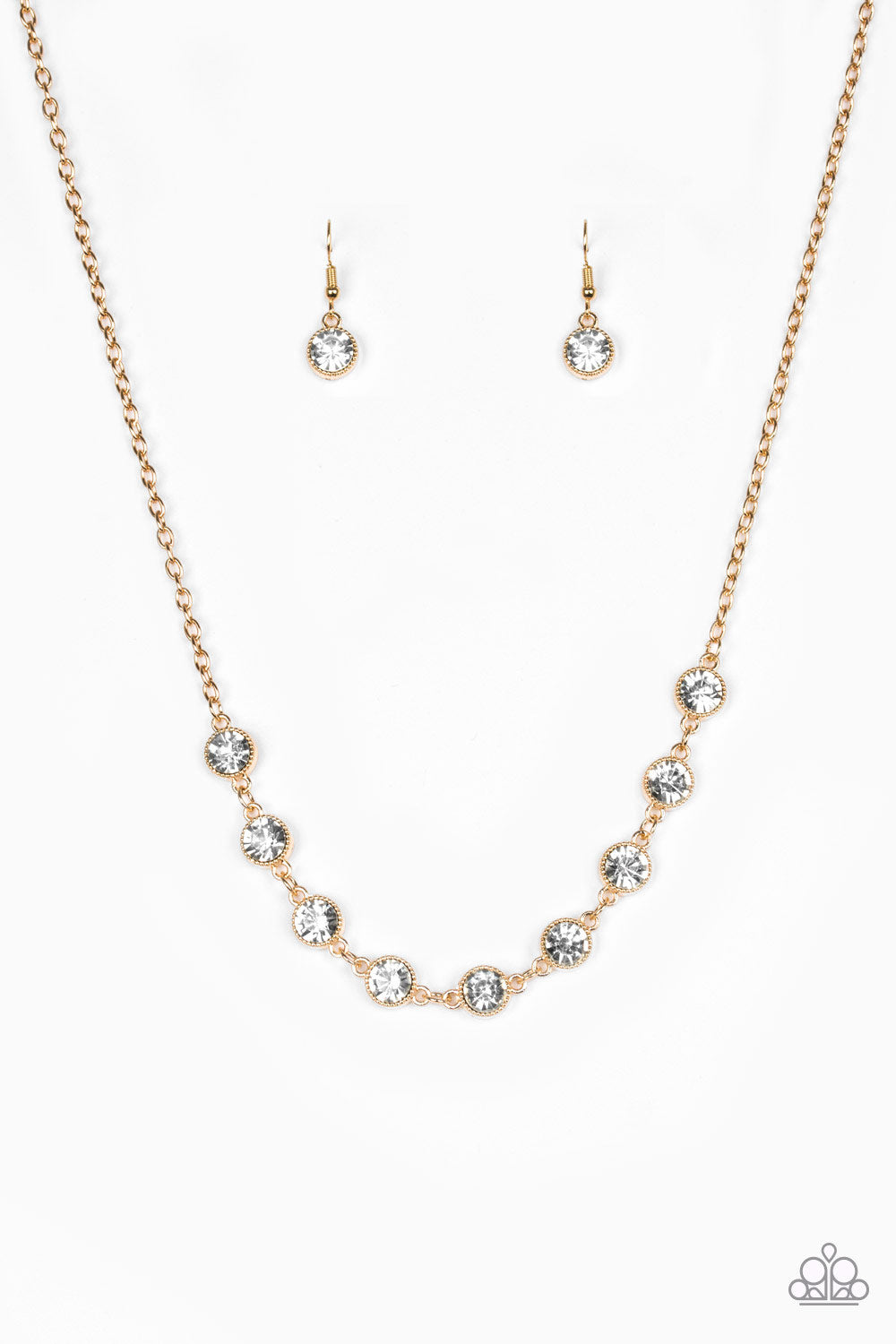 Starlit Socials - gold - Paparazzi necklace