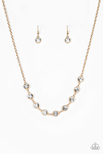 Starlit Socials - gold - Paparazzi necklace