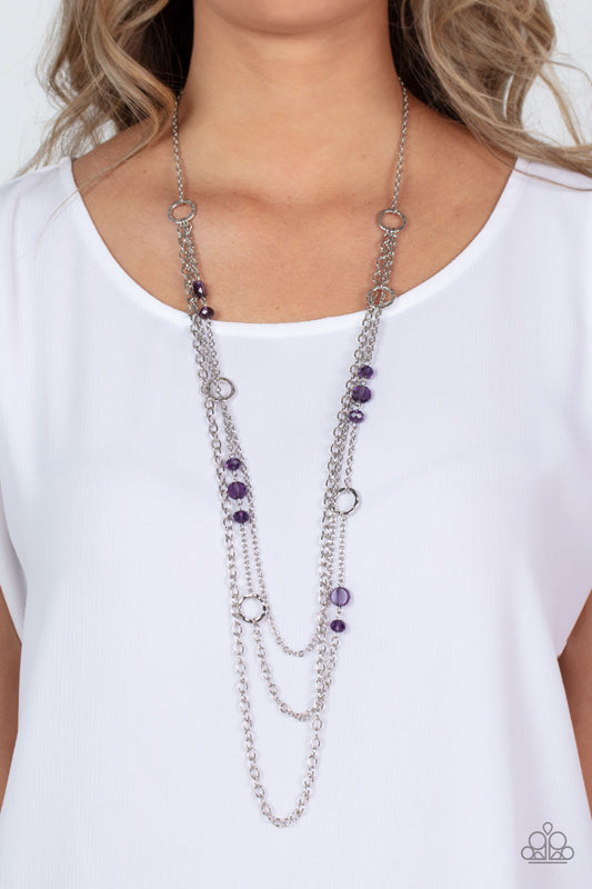 Starry-Eyed Eloquence - purple - Paparazzi necklace