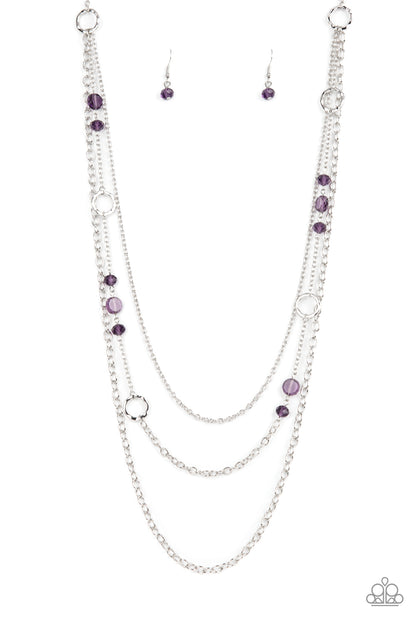 Starry-Eyed Eloquence - purple - Paparazzi necklace