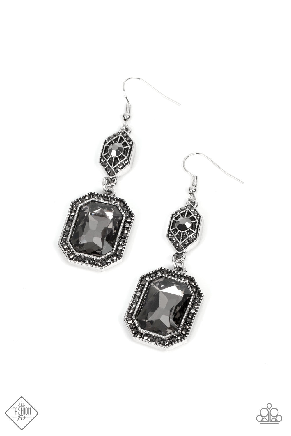 Starry-Eyed Sparkle - silver - Paparazzi earrings