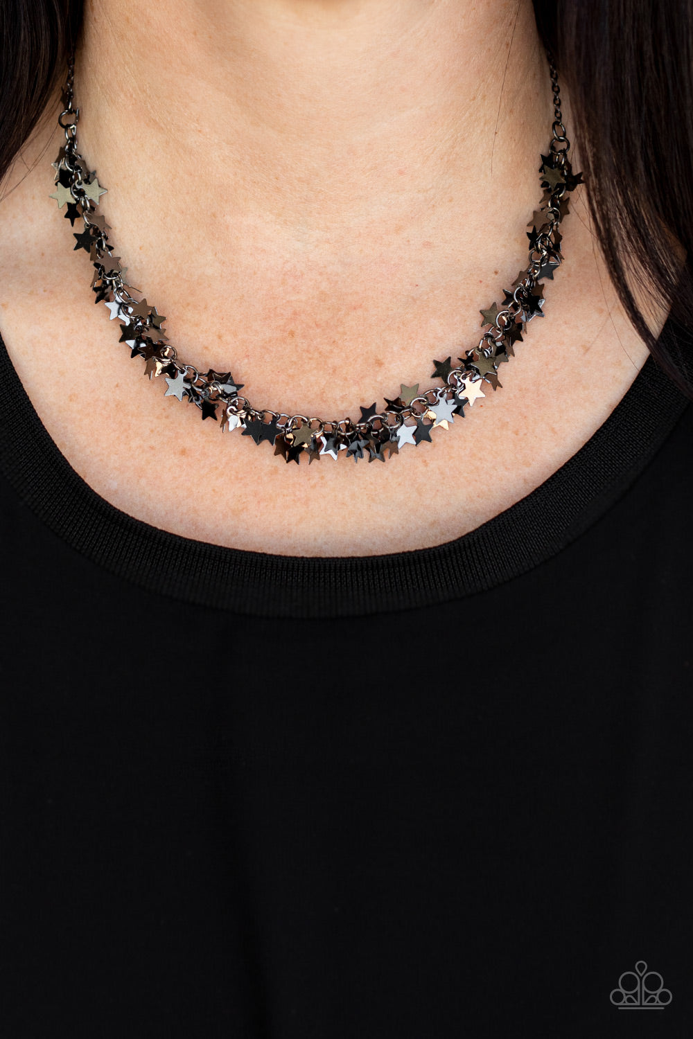 Starry Anthem - black - Paparazzi necklace