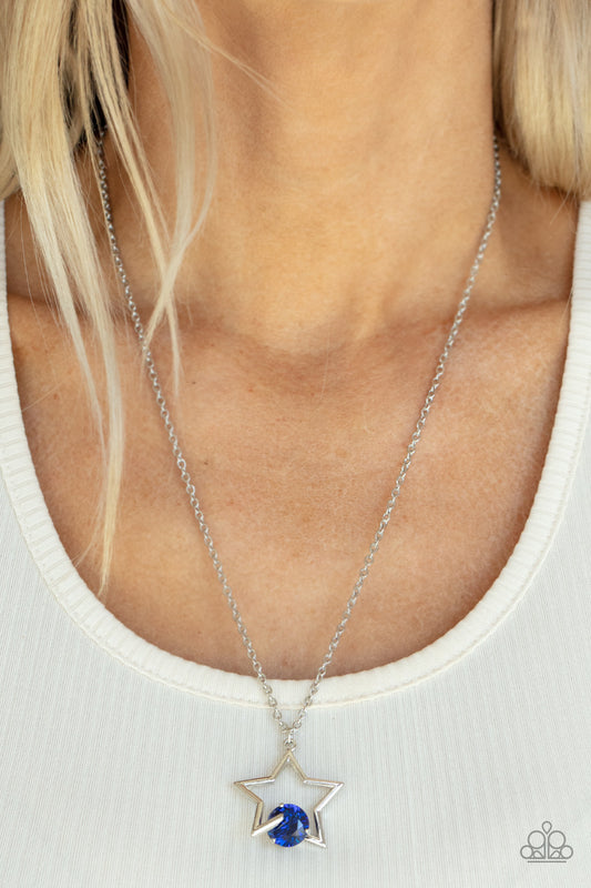 Starry Fireworks - blue - Paparazzi necklace