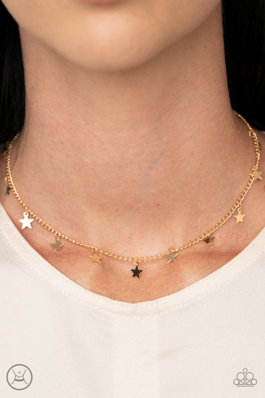 Starry Skies - gold - Paparazzi necklace