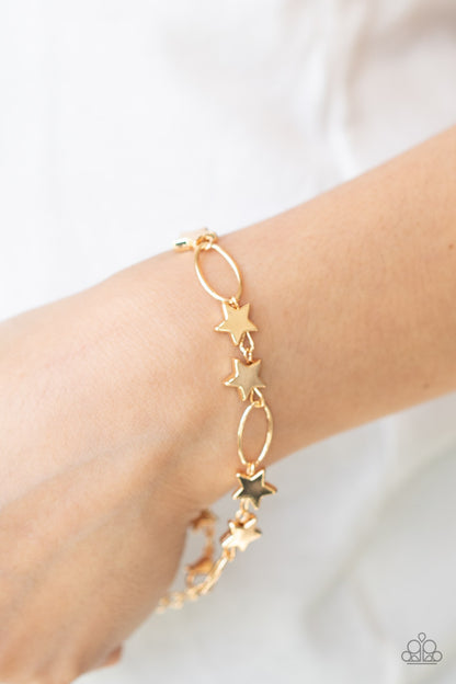 Stars and Sparks - gold - Paparazzi bracelet