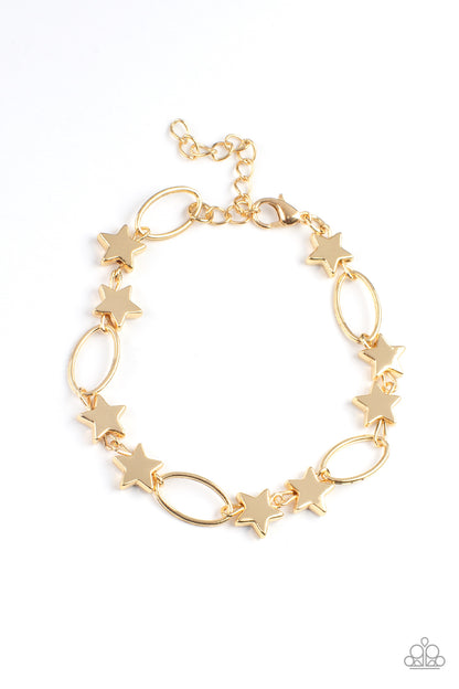 Stars and Sparks - gold - Paparazzi bracelet