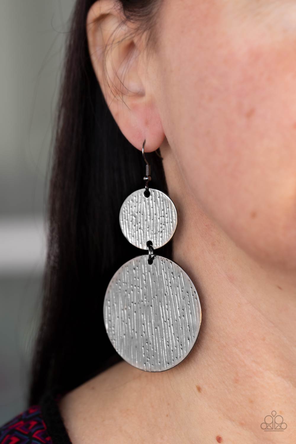 Status CYMBAL - black - Paparazzi earrings