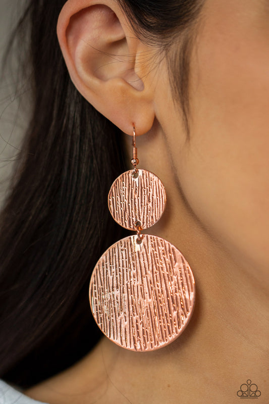 Status CYMBAL - copper - Paparazzi earrings