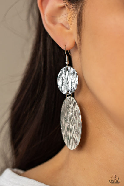 Status CYMBAL - silver - Paparazzi earrings
