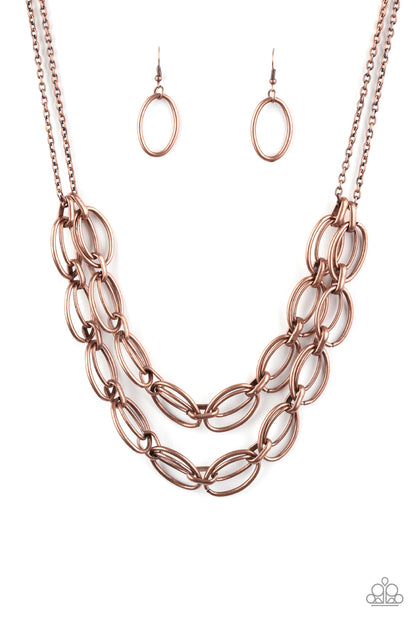 Status Quo - copper - Paparazzi necklace