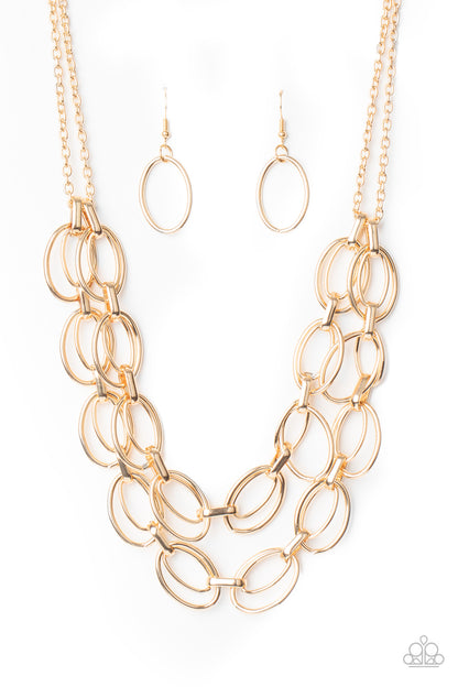 Status Quo - gold - Paparazzi necklace – JewelryBlingThing