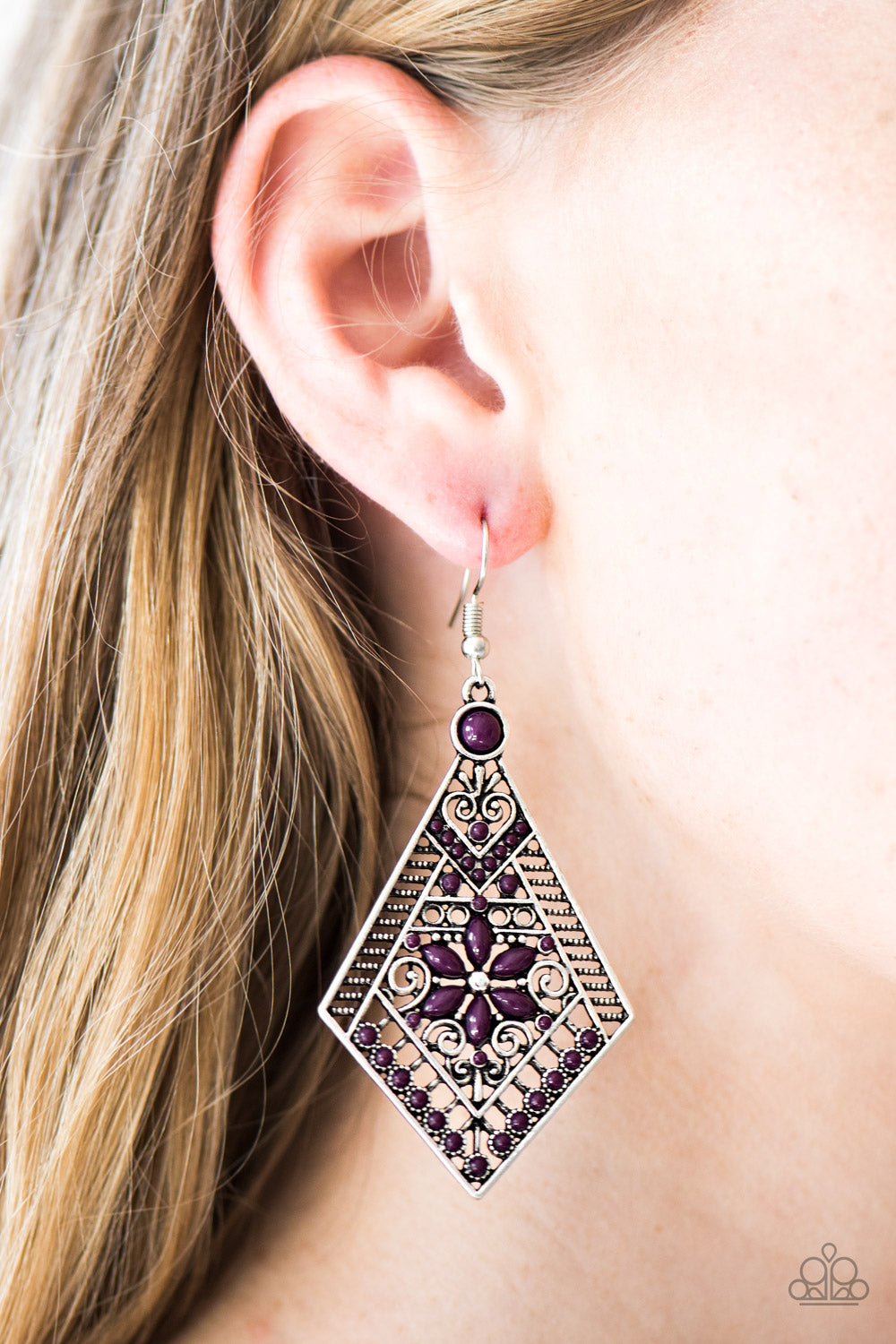 Stay Wild Wildflower - purple - Paparazzi earrings