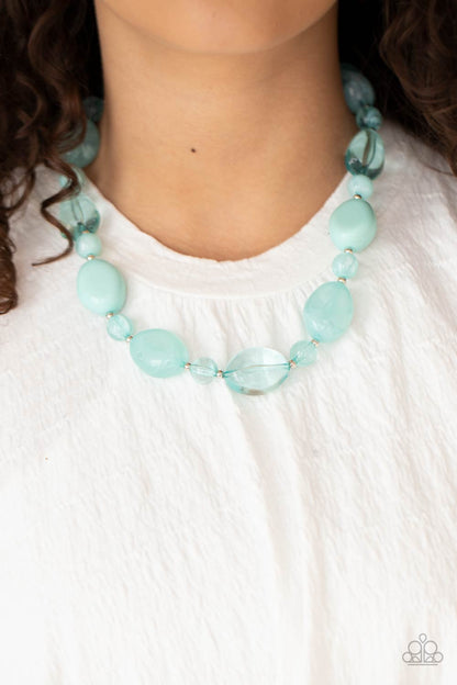 Staycation Stunner - blue - Paparazzi necklace