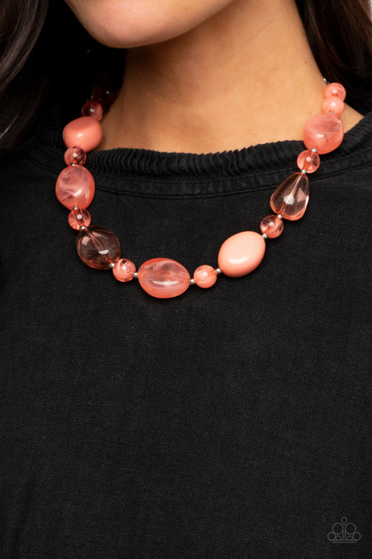 Staycation Stunner - orange - Paparazzi necklace